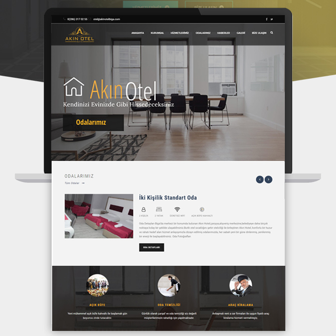 Biga Akın Otel İnternet Sitesi
