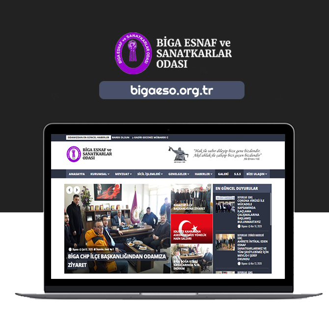 Biga Esnaf ve Sanatkarlar Odası Web Sitesi