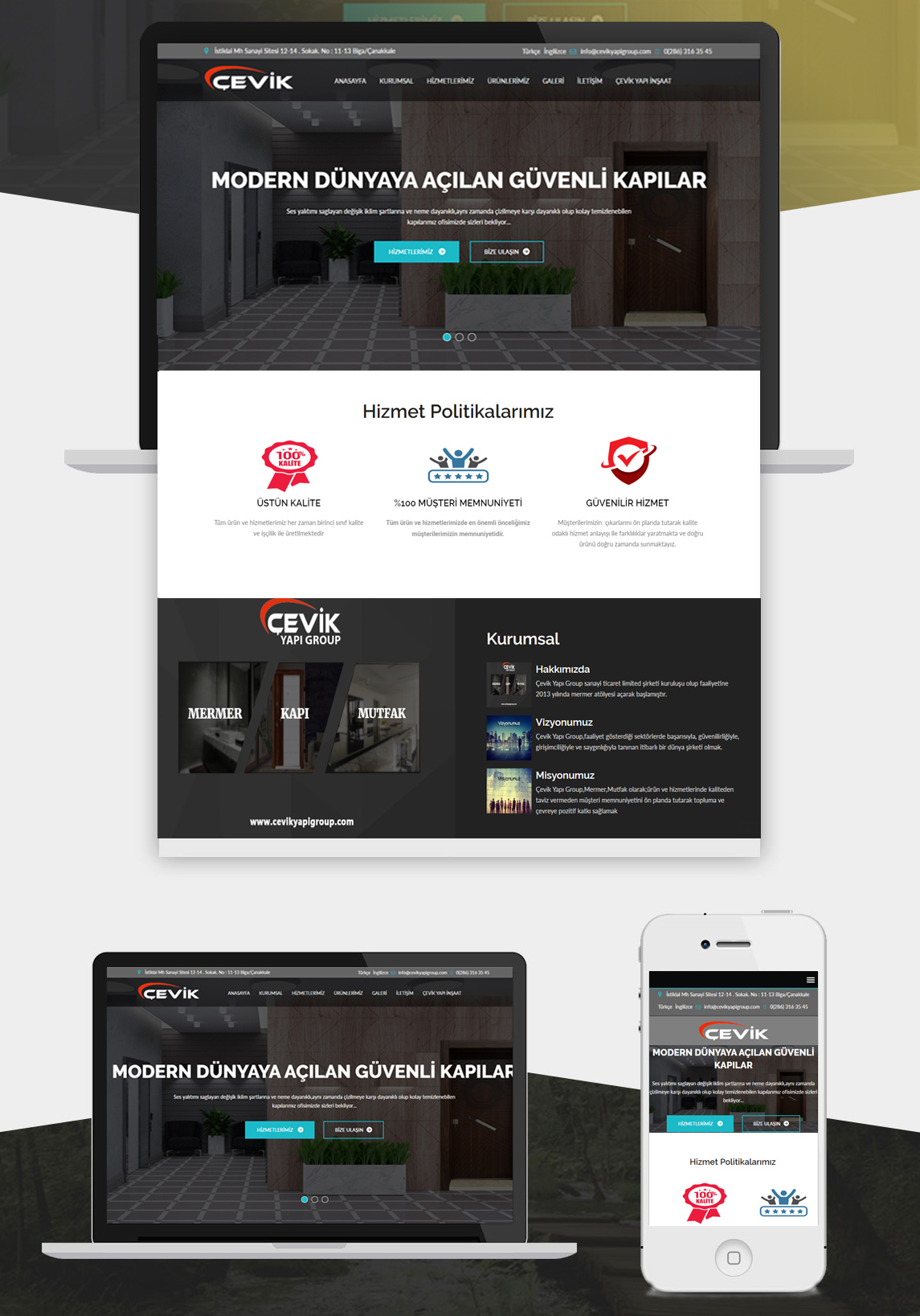 Çevik  Yapı Group Çift Dil Web Sitesi