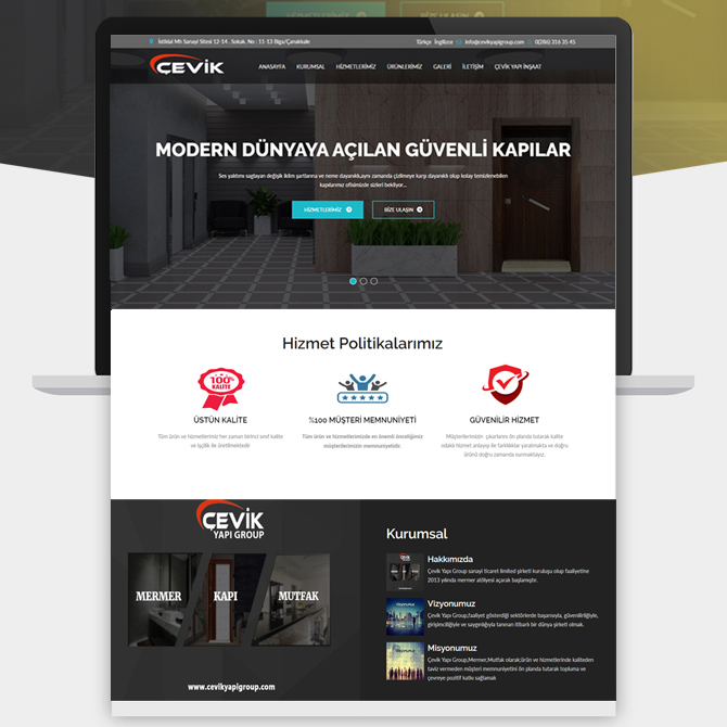 Çevik Yapı Group İnternet Sitesi