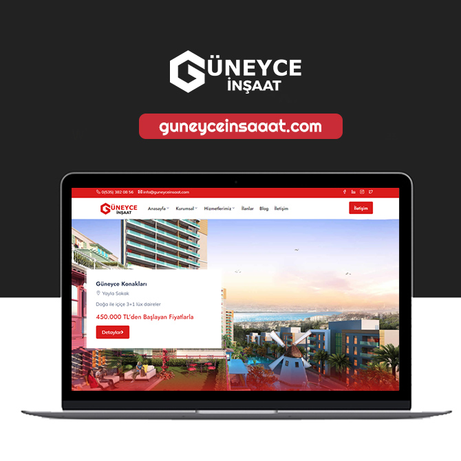 Güneyce İnşaat Web Sitesi 4